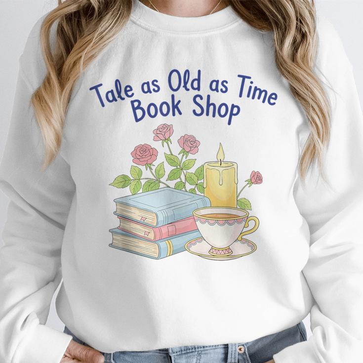 Tale As Old As Time Floral Bookshop Romantic Unisex Sweatshirt