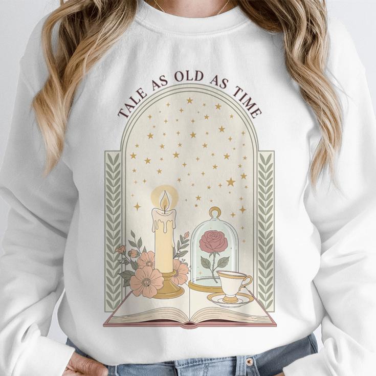 Tale As Old As Time Rose Candle And Book Unisex Sweatshirt