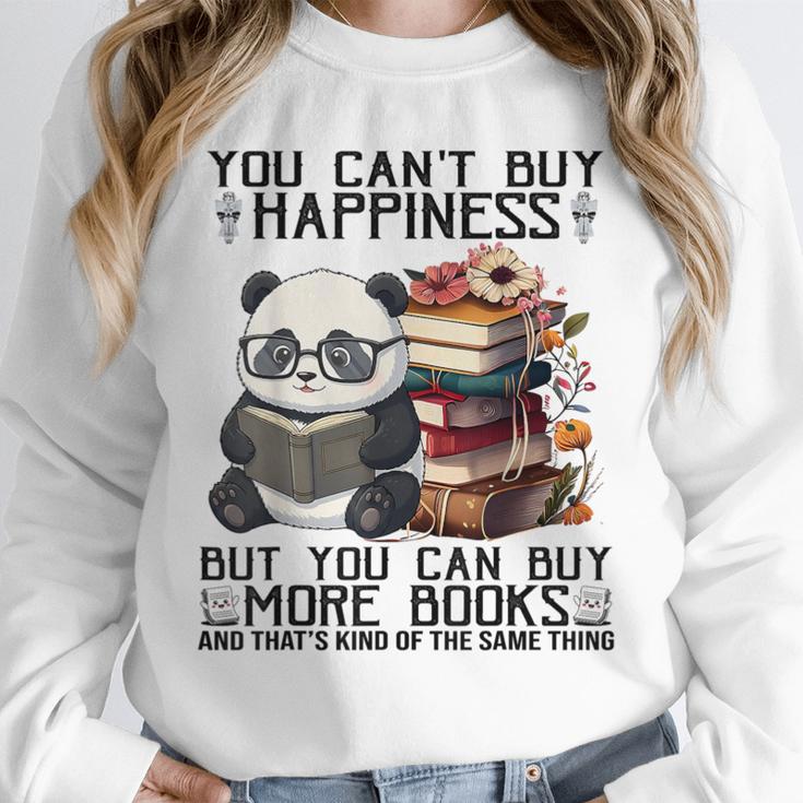 Teacher Bookworm Book Lover Panda Reading Book Librarian Tee Unisex Sweatshirt