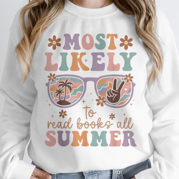 Teacher Summer Break Most Likely To Read Books All Summer Unisex Sweatshirt