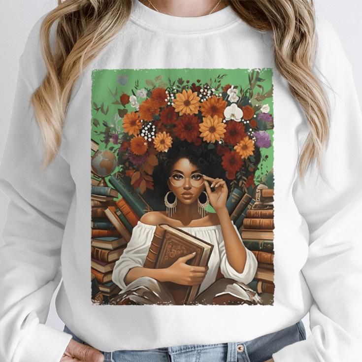 History Month Black Afro Girl Women Book Lovers Floral Unisex Sweatshirt History Month Black Afro Girl Women Book Lovers Floral Unisex Sweatshirt