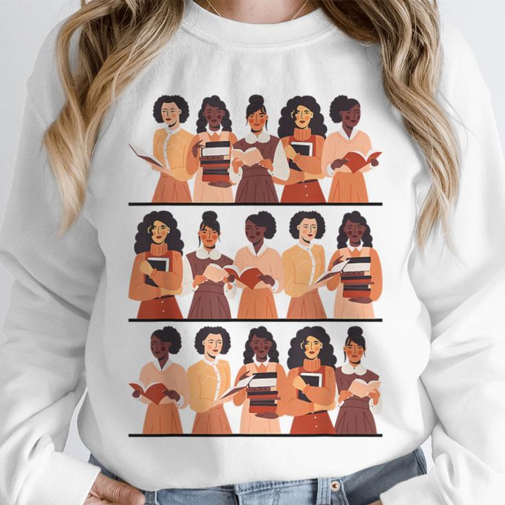 History Month Educated Black Women Girls Reading Books Unisex Sweatshirt
