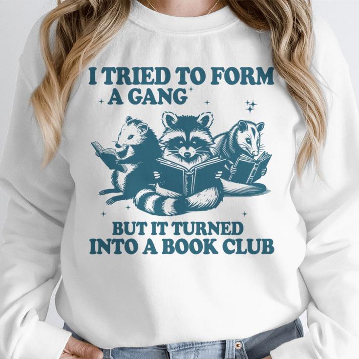 I Tried To Form A Gang But It Turned Into A Book-Club Reader Premium Tri-Blend Unisex Sweatshirt