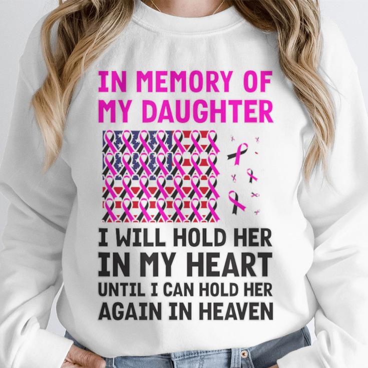 USA Flag With Pink And Black Ribbon In Memory Of My Daughter For Women Men Unisex Sweatshirt USA Flag With Pink And Black Ribbon In Memory Of My Daughter For Women Men Unisex Sweatshirt