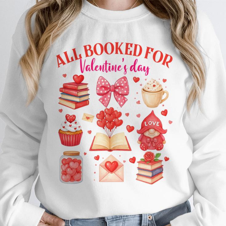 Valentines Reading Book Lover All Booked For Valentine's Day Unisex Sweatshirt Valentines Reading Book Lover All Booked For Valentine's Day Unisex Sweatshirt