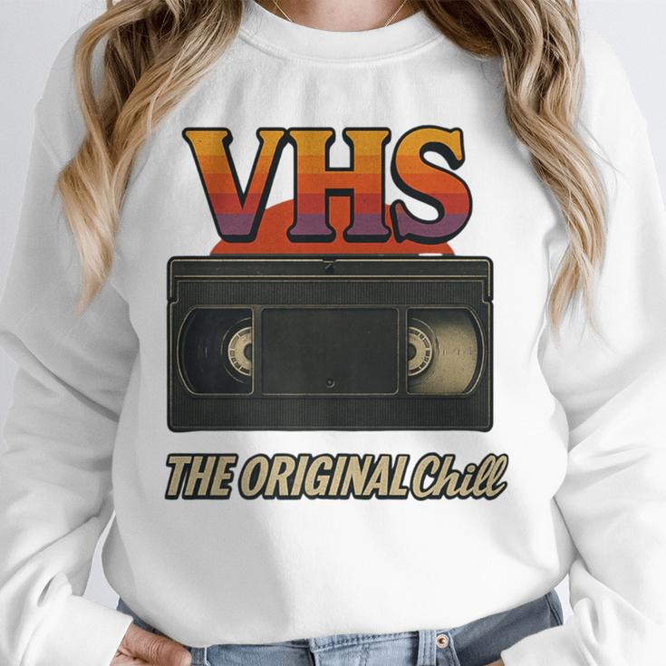 VHS Tape Nostalgia Old School Technology Humor Premium Unisex Sweatshirt