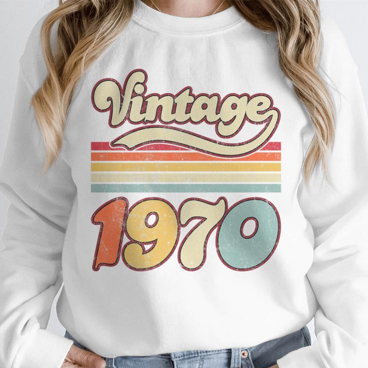 Vintage 1970 Birthday Retro Style 70's Born Nostalgia Outfit Premium Tri-Blend Unisex Sweatshirt Vintage 1970 Birthday Retro Style 70's Born Nostalgia Outfit Premium Tri-Blend Unisex Sweatshirt