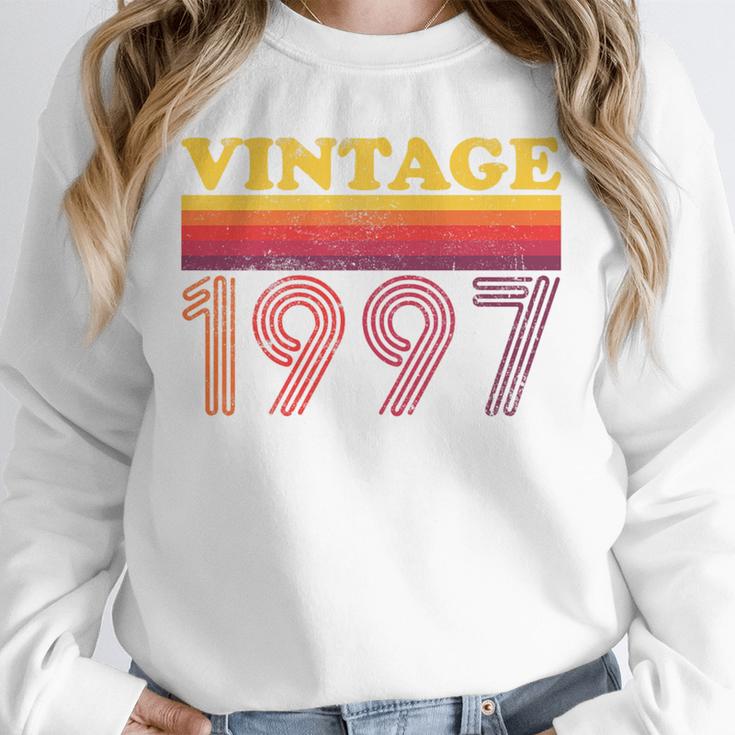 Vintage 1997 Retro Style 90's Born Nostalgia Vibes Birthday Premium Tri-Blend Unisex Sweatshirt