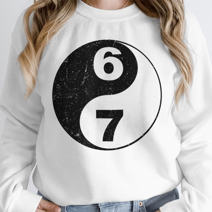 Vintage 6 7 Yin Yang Namaste Six Seven Nostalgia Unisex Sweatshirt