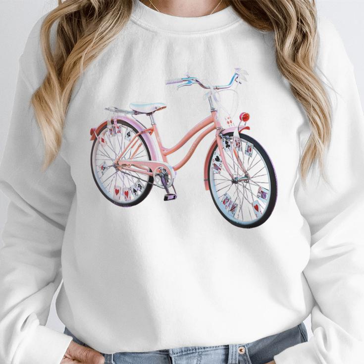 Vintage Bicycle With Playing Cards Nostalgia Unisex Sweatshirt Vintage Bicycle With Playing Cards Nostalgia Unisex Sweatshirt