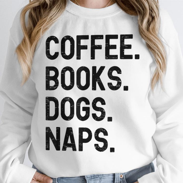 Vintage Coffee Books Dogs Naps Retro Unisex Sweatshirt Vintage Coffee Books Dogs Naps Retro Unisex Sweatshirt