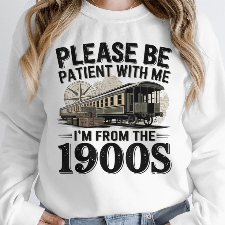 Vintage Be Patient With Me I'm From The 1900s Steam Train Unisex Sweatshirt Vintage Be Patient With Me I'm From The 1900s Steam Train Unisex Sweatshirt