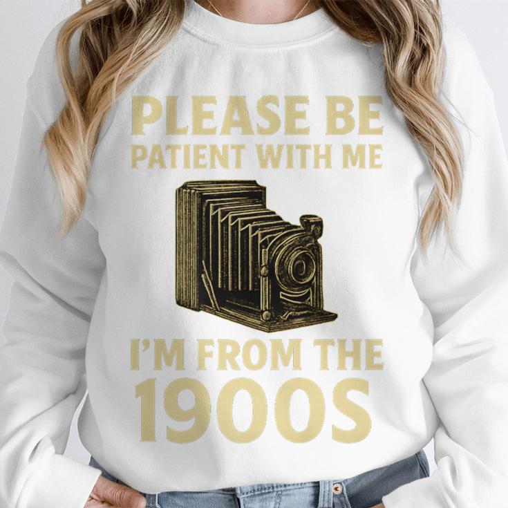 Vintage Please Be Patient With Me I'm From The 1900s Camera Premium Unisex Sweatshirt