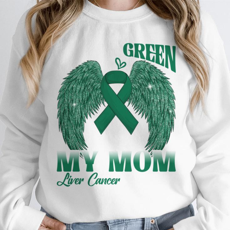 I Wear Green In Memory Of My Mom Liver Cancer Awareness Day Unisex Sweatshirt I Wear Green In Memory Of My Mom Liver Cancer Awareness Day Unisex Sweatshirt