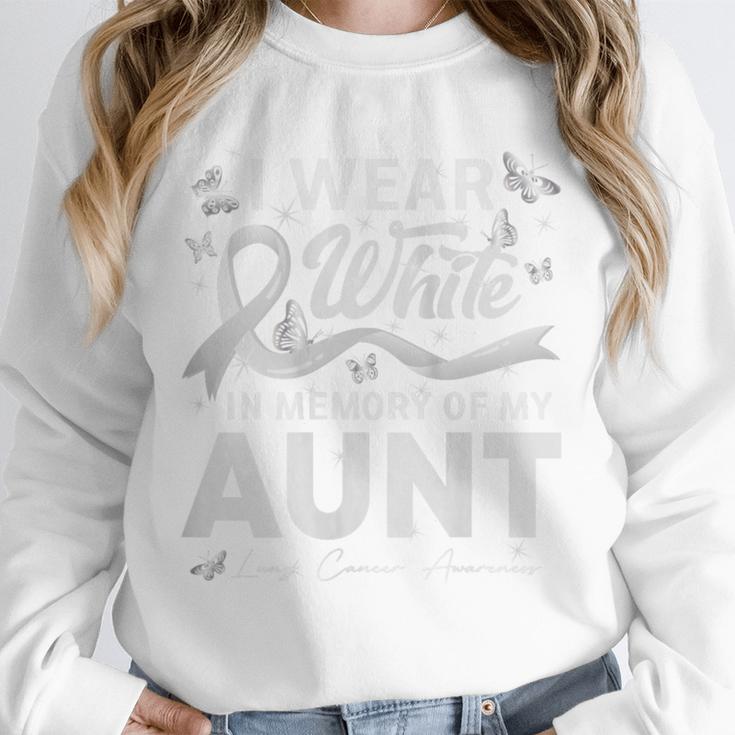 I Wear In Memory Of My Aunt Lung Cancer Unisex Sweatshirt