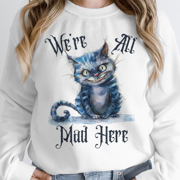 We'Re All Mad Here Cheshire Cat Alice Wonderland Book Kids Unisex Sweatshirt We'Re All Mad Here Cheshire Cat Alice Wonderland Book Kids Unisex Sweatshirt