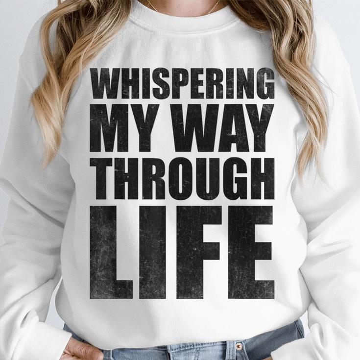 Whispering My Way Through Life Sayings For Introverts Unisex Sweatshirt Whispering My Way Through Life Sayings For Introverts Unisex Sweatshirt