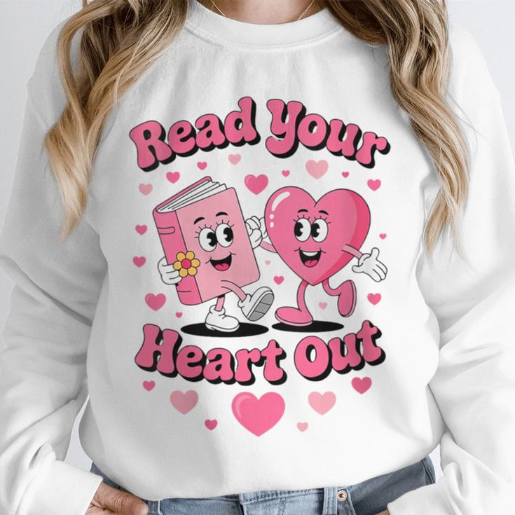 Women's Book Lover Read Your Heart Out Teacher Kids Valentines Unisex Sweatshirt Women's Book Lover Read Your Heart Out Teacher Kids Valentines Unisex Sweatshirt