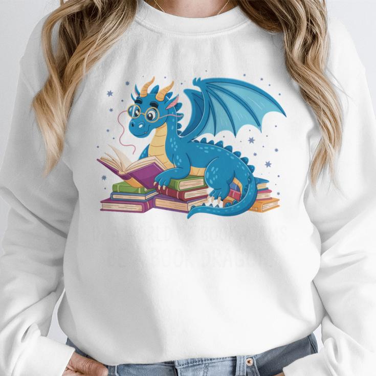 In A World Full Of Bookworms Be A Book Dragon Unisex Sweatshirt