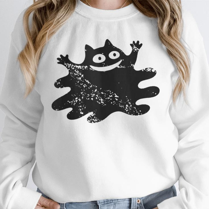 Yk2 Grunge Scary Cat With Tail Tomboy 90s Nostalgia Indie Unisex Sweatshirt