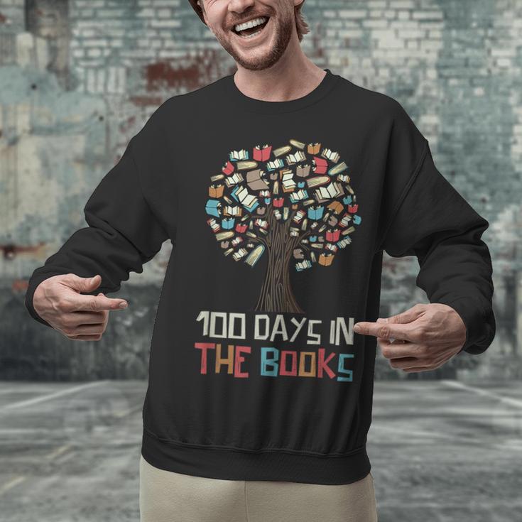 100 Days In The Books Tree Reading Teacher Student 100th Day Unisex Sweatshirt 100 Days In The Books Tree Reading Teacher Student 100th Day Unisex Sweatshirt