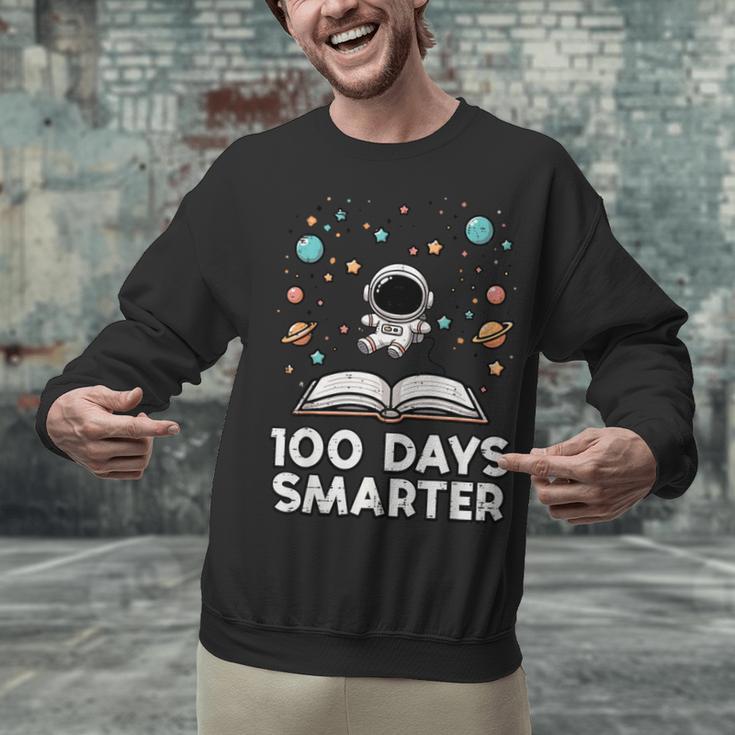 100 Days Smarter Astronaut Book 100th Day Girls Kids Women Unisex Sweatshirt