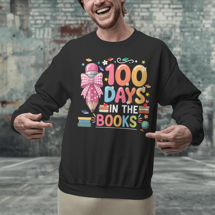 100th Day Of School Teacher Floral 100 Days In The Books Unisex Sweatshirt