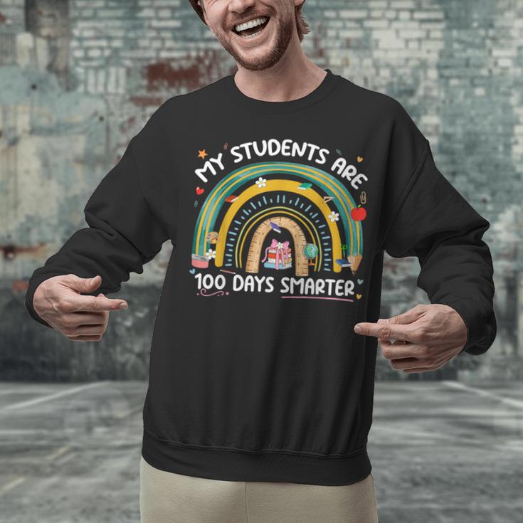 100th Day Of School Teachers Students Women Floral Books Unisex Sweatshirt