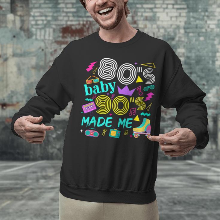 1980s 80's Baby 1990s 90's Made Me Birthday Nostalgia Vibes Unisex Sweatshirt