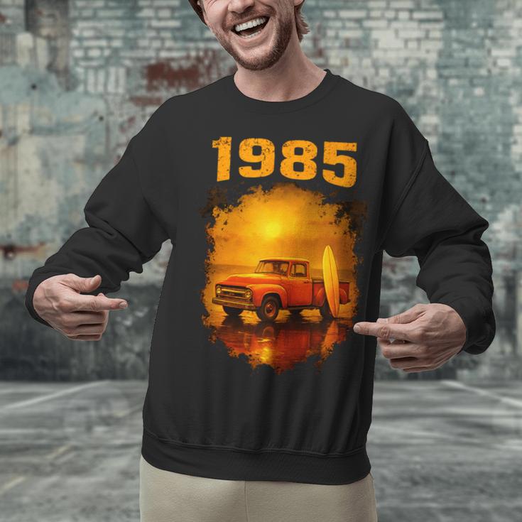 1985 Vintage Sunset Surf Truck Retro Beach Nostalgia Unisex Sweatshirt