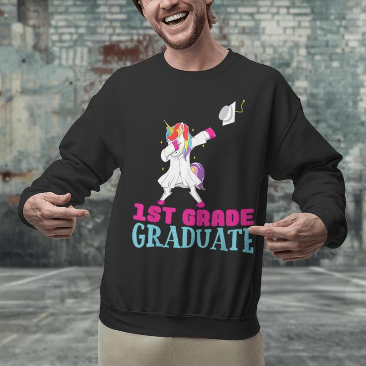 1st Grade Graduation Dabbing Unicorn Lover T-Shirt Kids Unisex Sweatshirt
