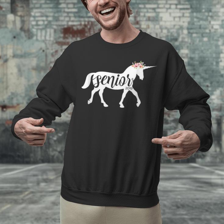2019 Senior Unicorn Shirt Graduation High School College Unisex Sweatshirt