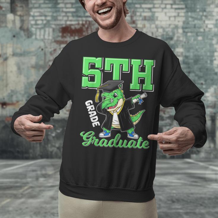 5th Grade Graduate Dinosaur Dab Graduation School Unisex Sweatshirt