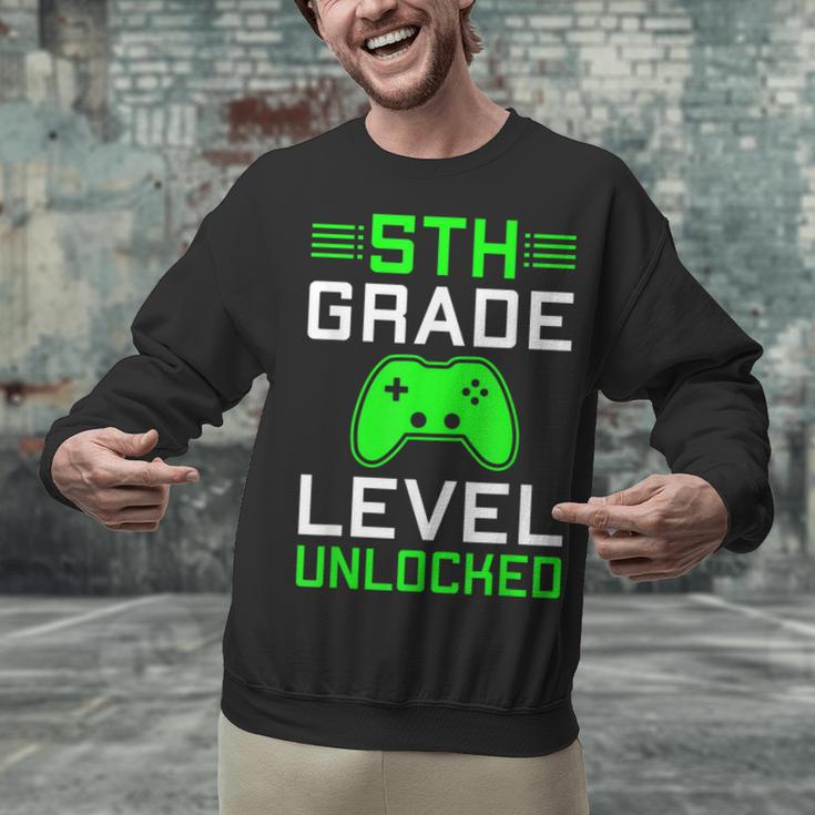 5th Grade Level Unlocked Back To School Gamer Graduation Unisex Sweatshirt