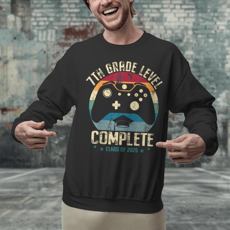7th Grade Level Complete Gamer Class Of 2025 Graduation Boy Unisex Sweatshirt
