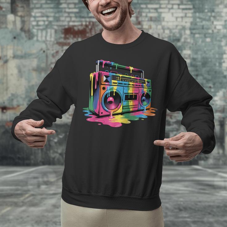 80s 90s Hip Hop Nostalgia Retro Boombox Music Lovers Unisex Sweatshirt