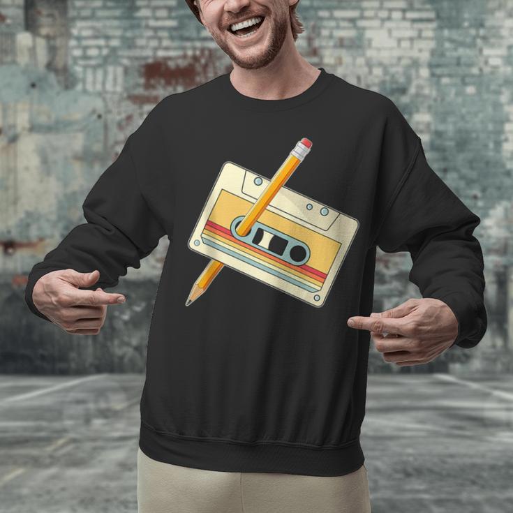 80's 90's Retro Music Party Costume Nostalgia Cassette Unisex Sweatshirt