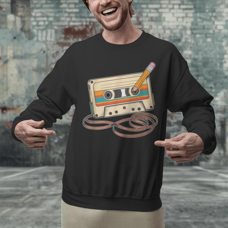 80s 90s Retro Party Costume Nostalgia Cassette Tape Pencil Unisex Sweatshirt 80s 90s Retro Party Costume Nostalgia Cassette Tape Pencil Unisex Sweatshirt