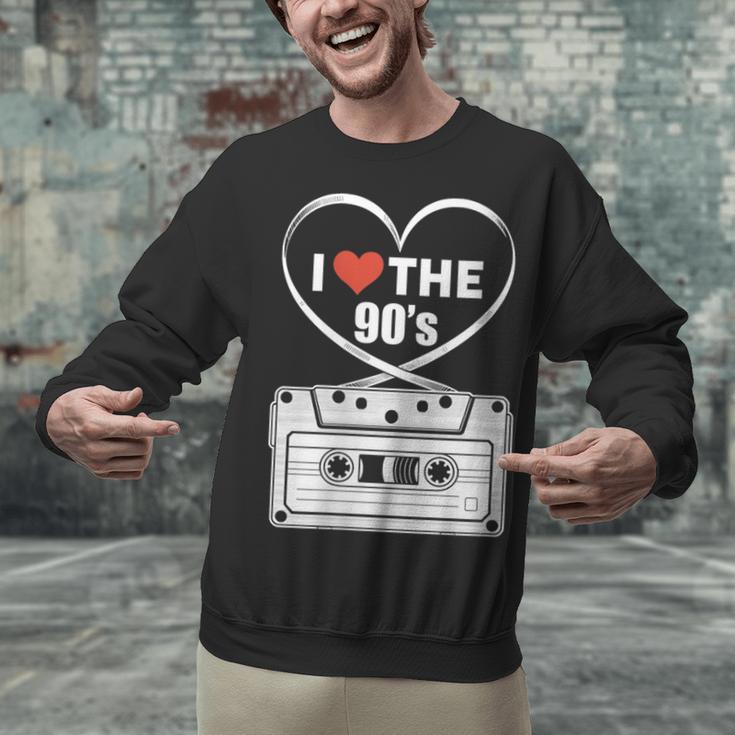 90s Nostalgia Cassette Heart Retro I Love The 90s Unisex Sweatshirt 90s Nostalgia Cassette Heart Retro I Love The 90s Unisex Sweatshirt