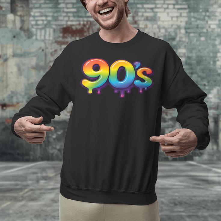 90s Retro Pop Art Rainbow Lips Nostalgia Costume 90s Unisex Sweatshirt