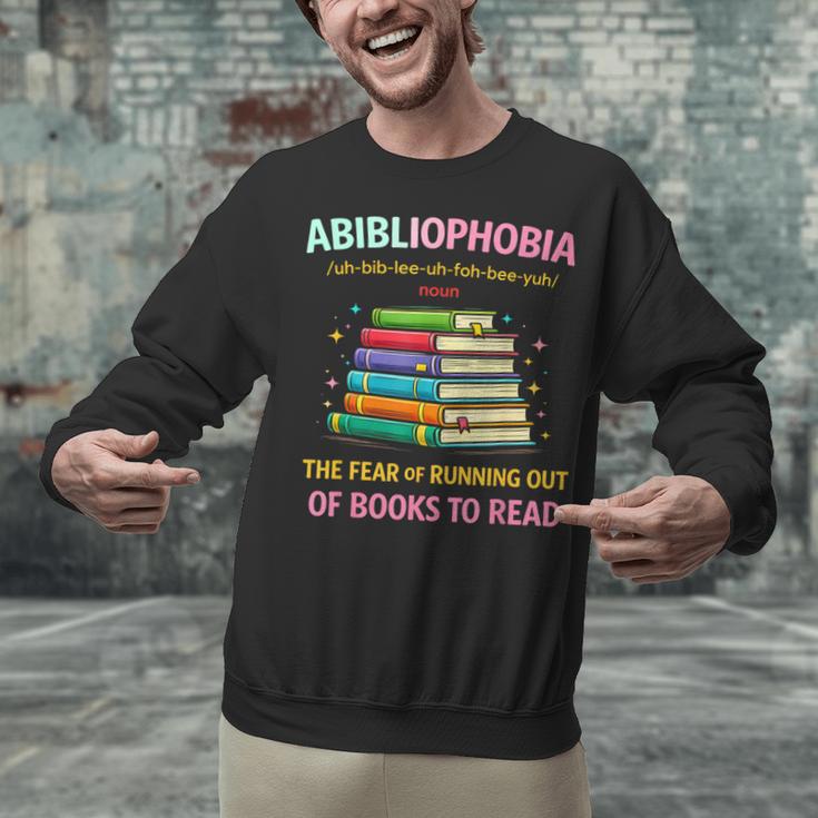 Abibliophobia Book Lovers Graphic Unisex Sweatshirt Abibliophobia Book Lovers Graphic Unisex Sweatshirt