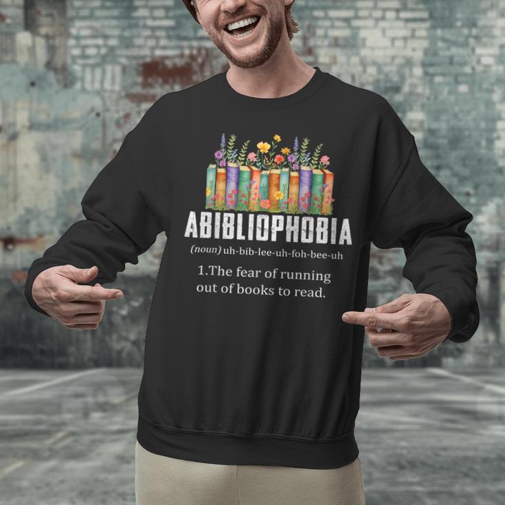 Abibliophobia Definition Book Reader Book Nerd Book Reading Unisex Sweatshirt