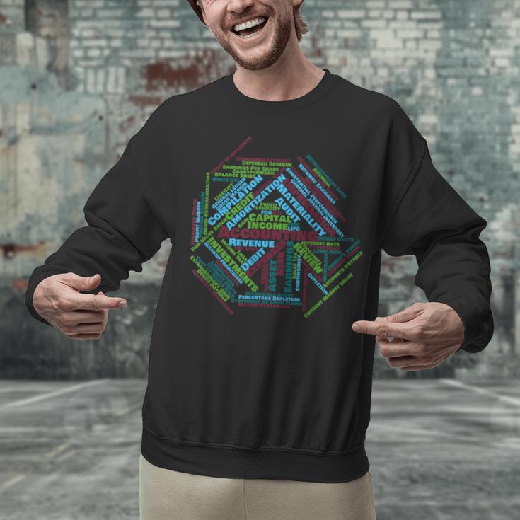 Accounting Major Shirt Graduation College CPA Word Cloud Unisex Sweatshirt