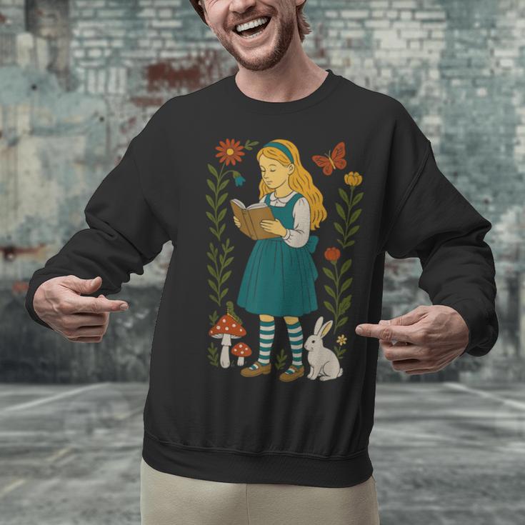 Alice In Wonderland Book Lover Lewis Carroll Rabbit Unisex Sweatshirt