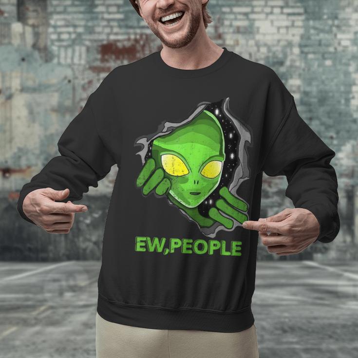 Alien Face Ew People UFO Introvert Meme Men Women Kids Unisex Sweatshirt Alien Face Ew People UFO Introvert Meme Men Women Kids Unisex Sweatshirt