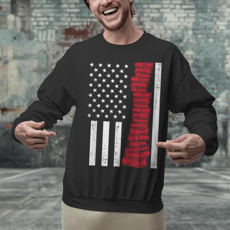 America Flag Read Book Reading Librarian Men Women Kids Unisex Sweatshirt America Flag Read Book Reading Librarian Men Women Kids Unisex Sweatshirt