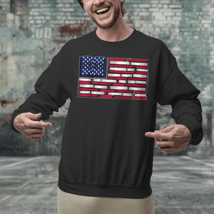 America US Flag Books Library Reading For Book Lover Reader Unisex Sweatshirt