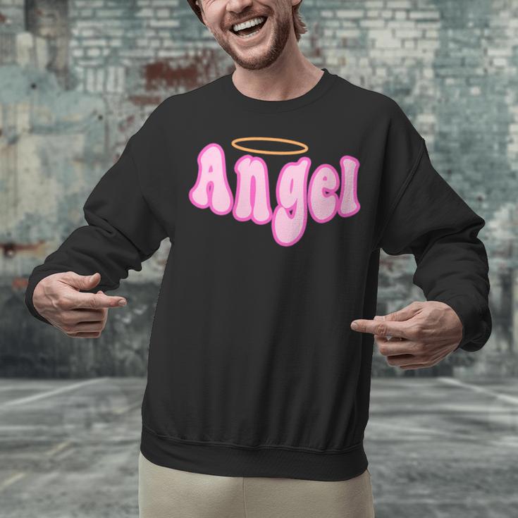 Angel Y2k Aesthetic 2000s Millennial Nostalgia Retro Pink Unisex Sweatshirt