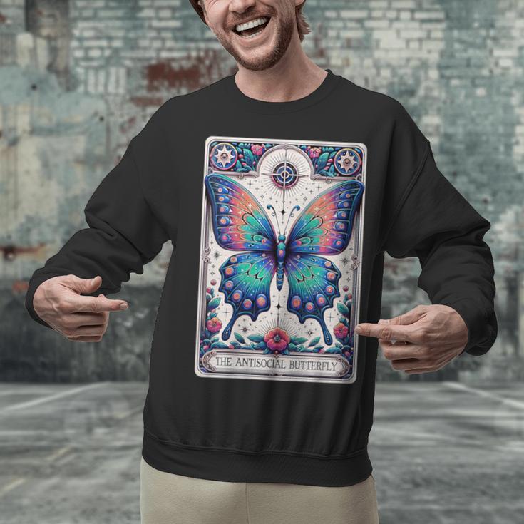 Antisocial Butterfly Introvert Distressed Unisex Sweatshirt Antisocial Butterfly Introvert Distressed Unisex Sweatshirt