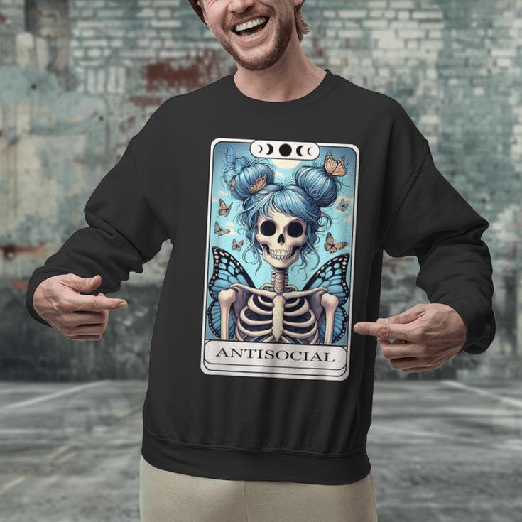 Antisocial Butterfly Tarot Card Introvert Women Stay Home Unisex Sweatshirt